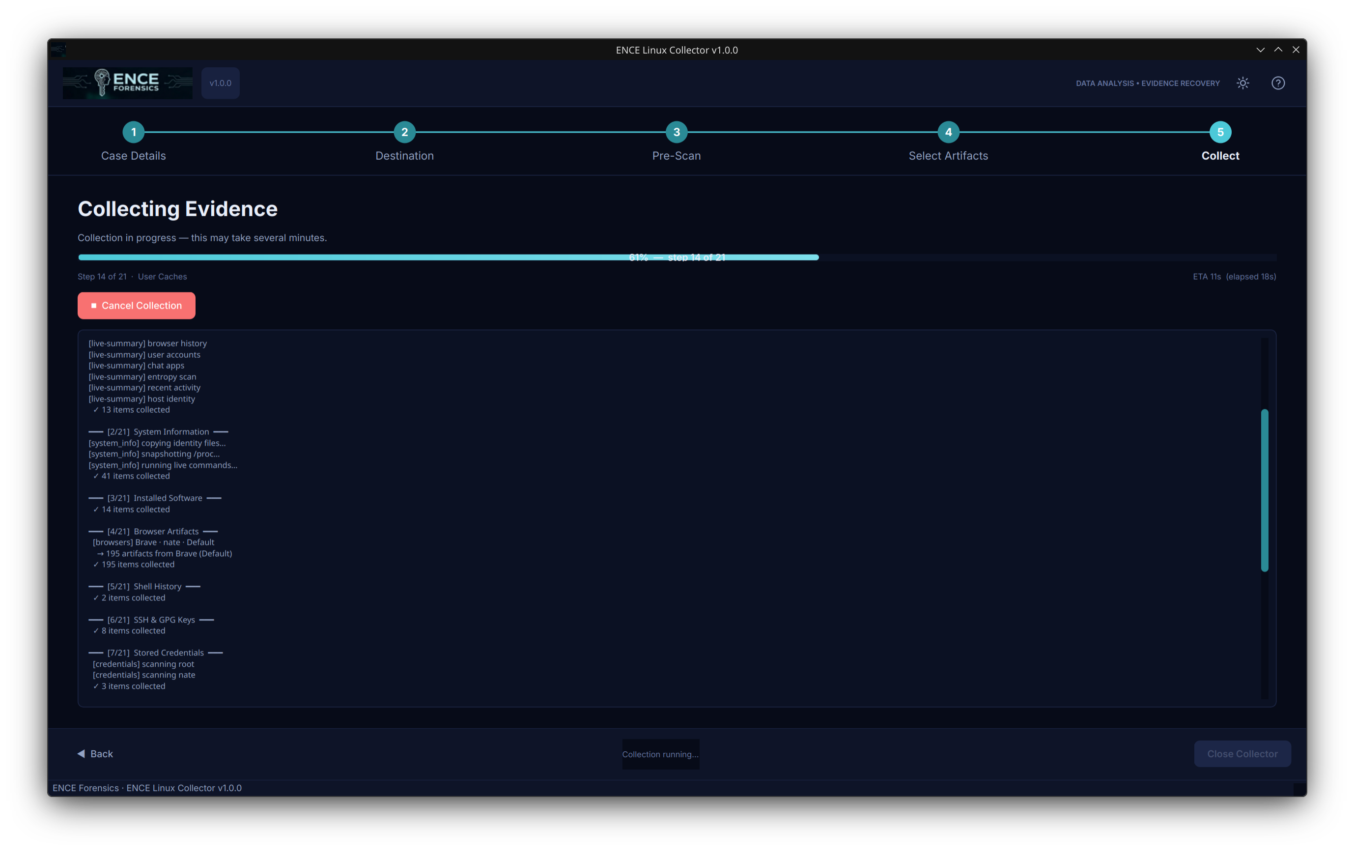 ENCE Linux Collector